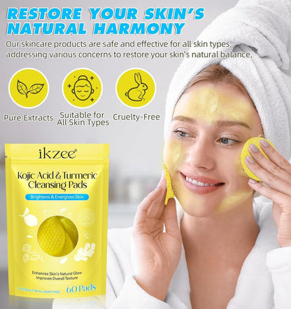 Turmeric Kojic Acid Cleansing Pads (60 Pads)